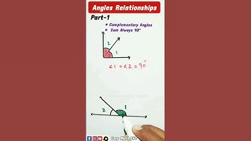 Complementary Angles and Supplementary Angles #Angles #geometry