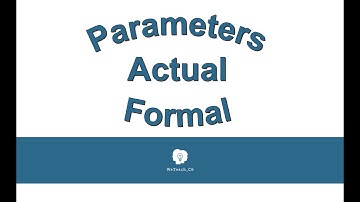 Parameters: Actual & Formal