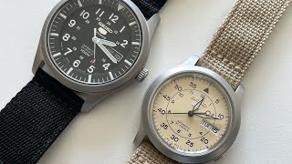 Seiko SNK803 & Seiko SNZG15J1. What is the best, affordable, automatic, field watch? Seiko 5 Sports