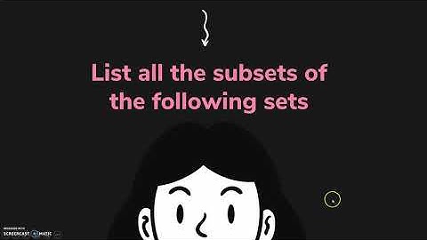 Subsets of a Set (Proper Set, Null Set/Empty Set)