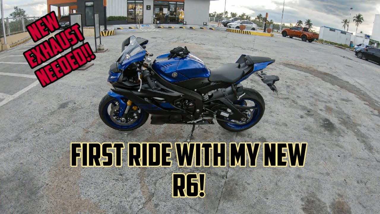 Yamaha R6 stock exhaust sound Break in period (sound only) YouTube