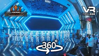 360° Star Wars - Rise of the Resistance full experience Preshows Ride POV Walt Disney World