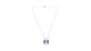 Victoria Wieck Sky Blue Topaz   Lapis Art Deco Necklace