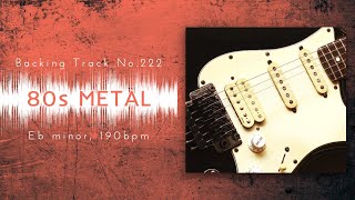 80s Heavy Metal Guitar Backing Track Jam in E♭m | BT-222 chords