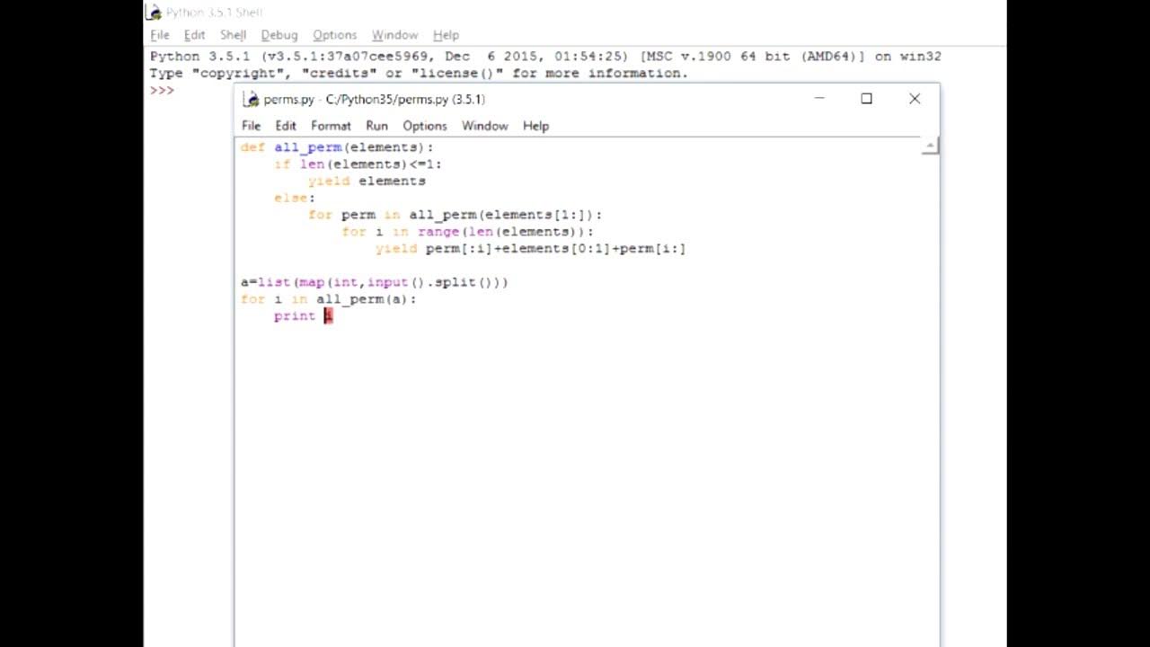 Permutation in Python - YouTube