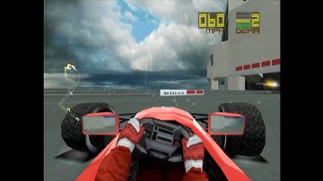 One lap in Monaco GP under the rain in Formula One 2000 PS1 version