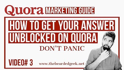 How to get your answer unblocked on Quora | How to contact Quora Video 03