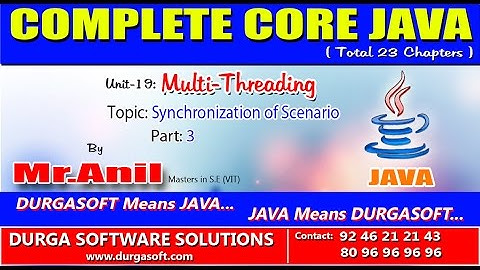 Core Java-Multi-Threading-Synchronization Scenario-Part 3