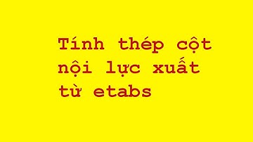Hướng dẫn tính thép cột nội lực xuất từ etabs 9.7.4 và 2018, 2019, 2020