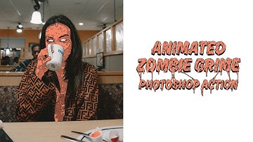 Animated Zombie Grime Art Photoshop Action Tutorial