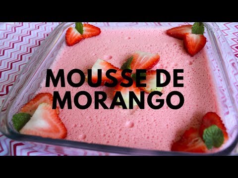 MOUSSE DE MORANGO MUITO FÁCIL E RÁPIDO!
