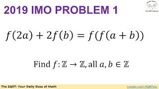 Solving an IMO problem in 5 minutes: IMO 2019– Problem 1