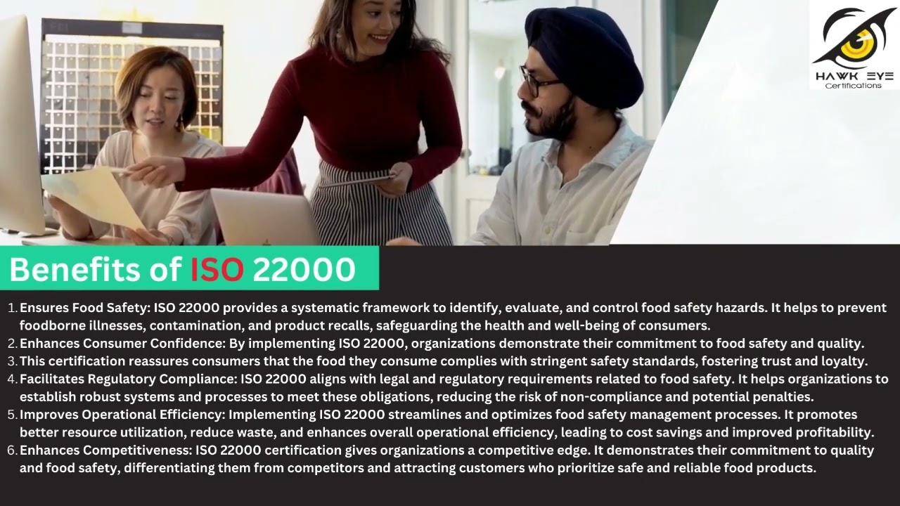 ISO 22000:2018| Food Safety Management Systems| ISO 9001, ISO 27001, ISO Certification Apply