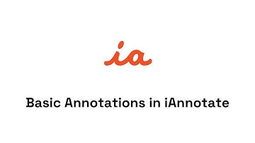 Basic Annotations in iAnnotate