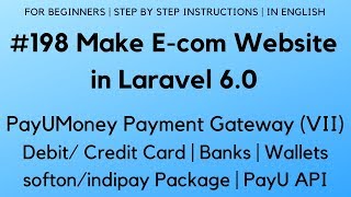 #198 Make E-com in Laravel 6 | Payumoney Payment Gateway (VII) | softon/indipay Package | PayU API screenshot 4