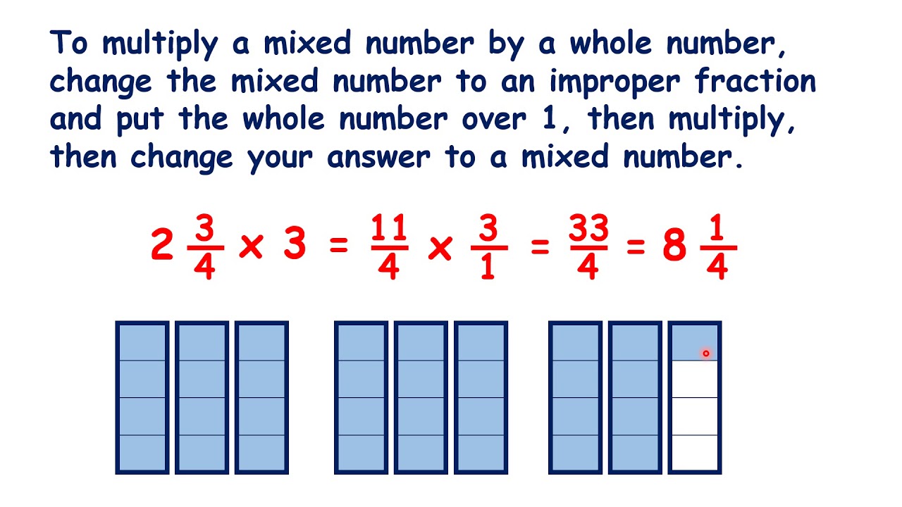 How To Add And Multiply Mixed Fractions