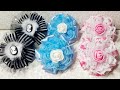 И легко и нарядно!!! Нежные, воздушные бантики из лент канзаши. Kanzashi.