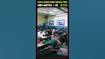 CDS 2-2025 MOCK TEST🔥 AT MKC | ENGLISH + MATHS + GK PAPER MOCK TEST | BEST CDS COACHING - MKC