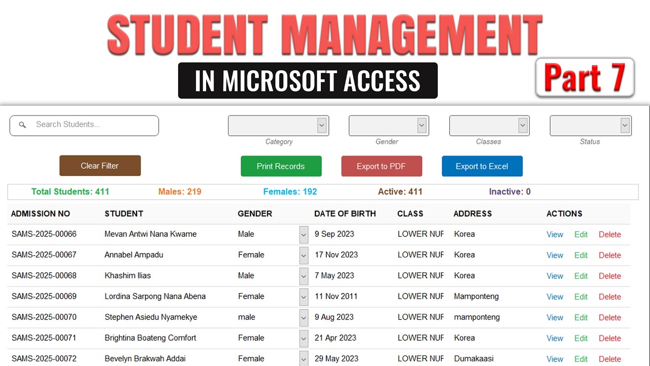 School Database #7 Let's Build A Real-World School Database System in Microsoft Access ...