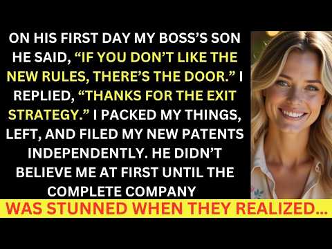 On His First Day My Bosss Son Said Resign So I Did And Left With The Patents