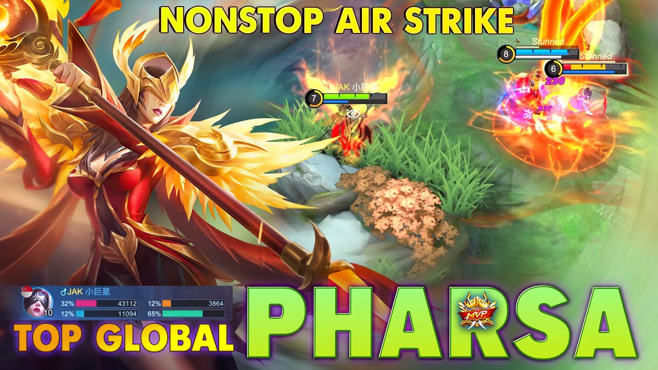 Pharsa NonStop Air Strike Full Map Rotation ~ MLBB