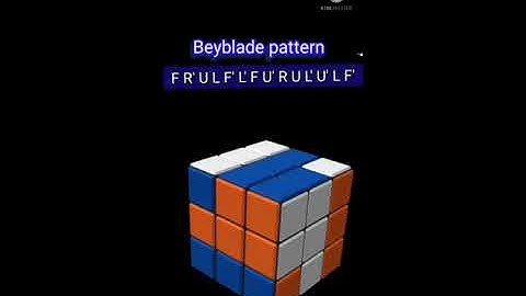 How to make Beyblade pattern on 3 by 3 Rubik