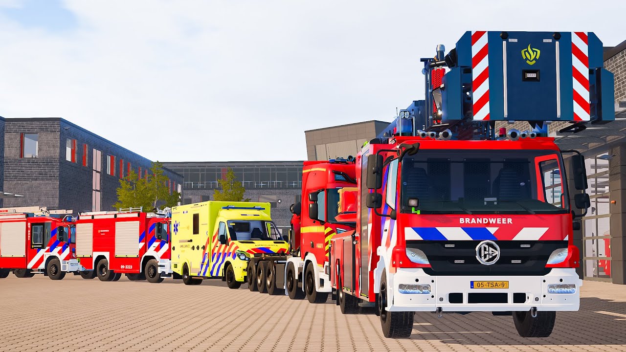 Emergency Call 112 – Dutch Fire Brigade Responding to Full Alarm | Firefighting Simulation 4K