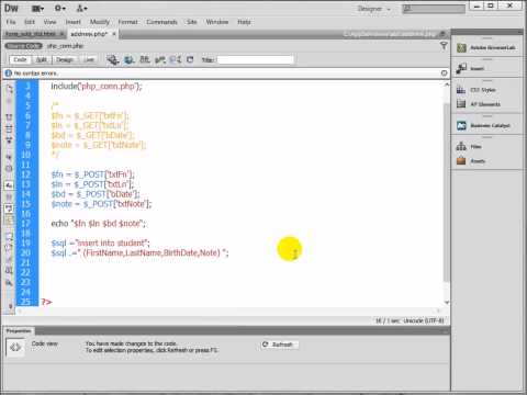 วิชาการพัฒนาเว็บ : 31 PHP การเพิ่มข้อมูลในฐานข้อมูล - SQL - INSERT INTO