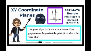 SAT Math Review - Practice Test #10 - Section 3 - Question 10 / xy-planes (Graphing Equations)