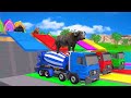 Long Slide Game With Cow Elephant Gorilla Hippopotamus Tiger 3d Animal Game live 80xvmh