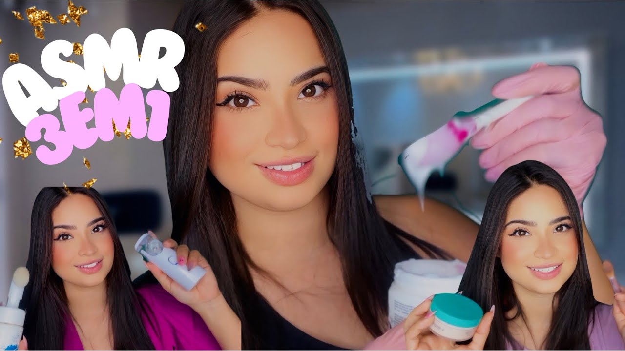 ASMR 3 EM 1:MAQUIAGEM,DEPILAÇÃO,E DERMATOLOGISTA!