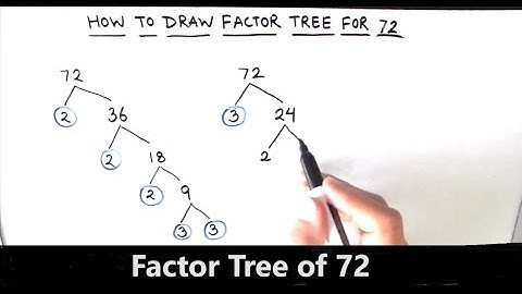 How to Draw Factor Tree of 72 / Factor Tree Method  of Prime  Factorization / Factors  of 72