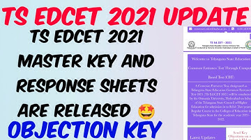 Ts edcet 2021 answer keys & response sheets are released//objection keys// check it know