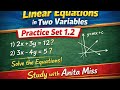 Practice Set 1.2 | Linear Equations in Two Variables | Graphical Method | Q.1 &amp; Q.2