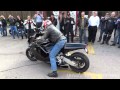 Jay Leno and his Jet Bike at the Rock Store on Mulholland