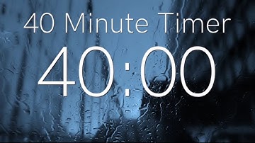 40 Minute Timer | Lofi Sound | Soft Rain | Ending with a Doorbell