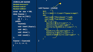 Circular Queue - Main function