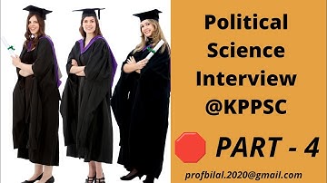 Lecturer Political Science Interview #KPPSC 19-09-2022