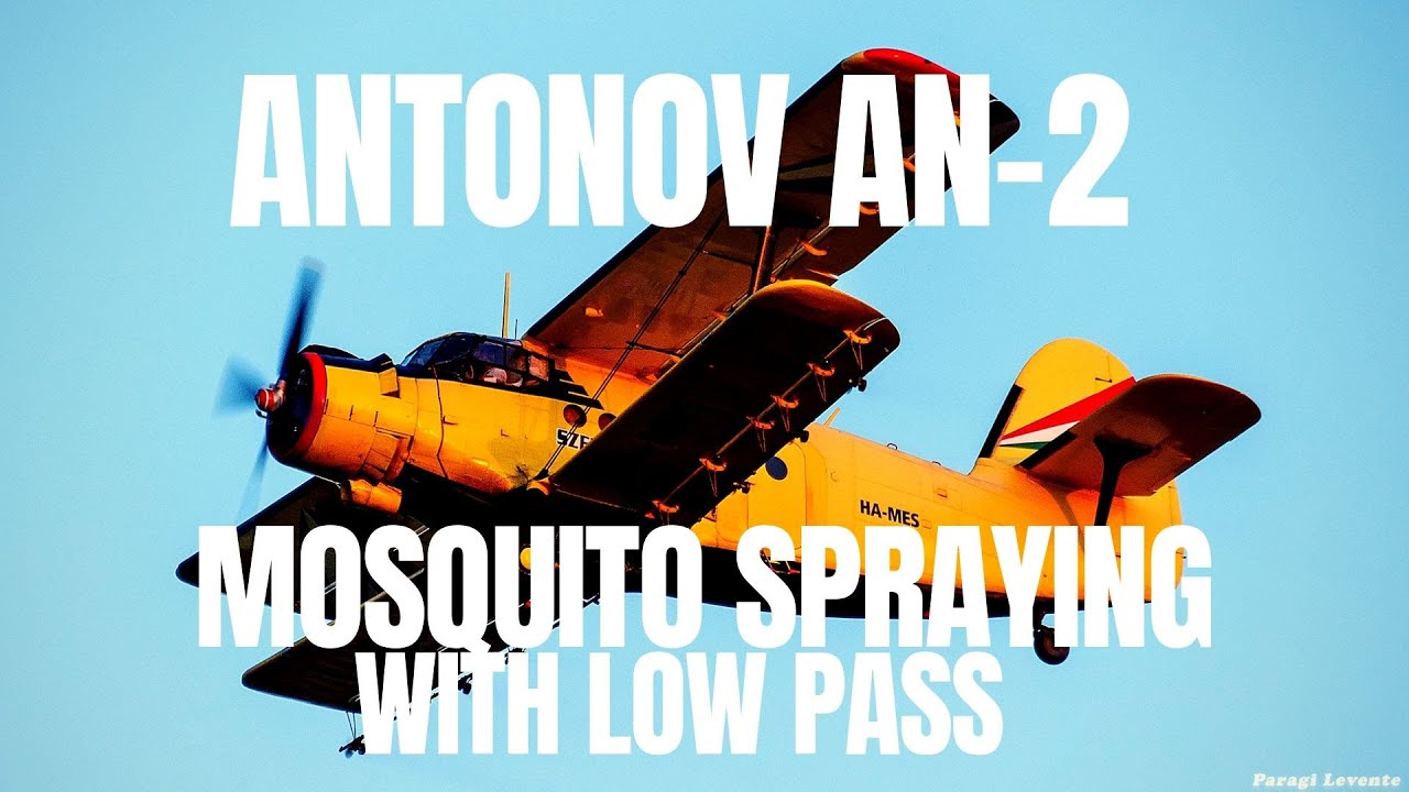 Szúnyoggyérítés Szegeden. Antonov AN-2 mosquito spraying (2019)