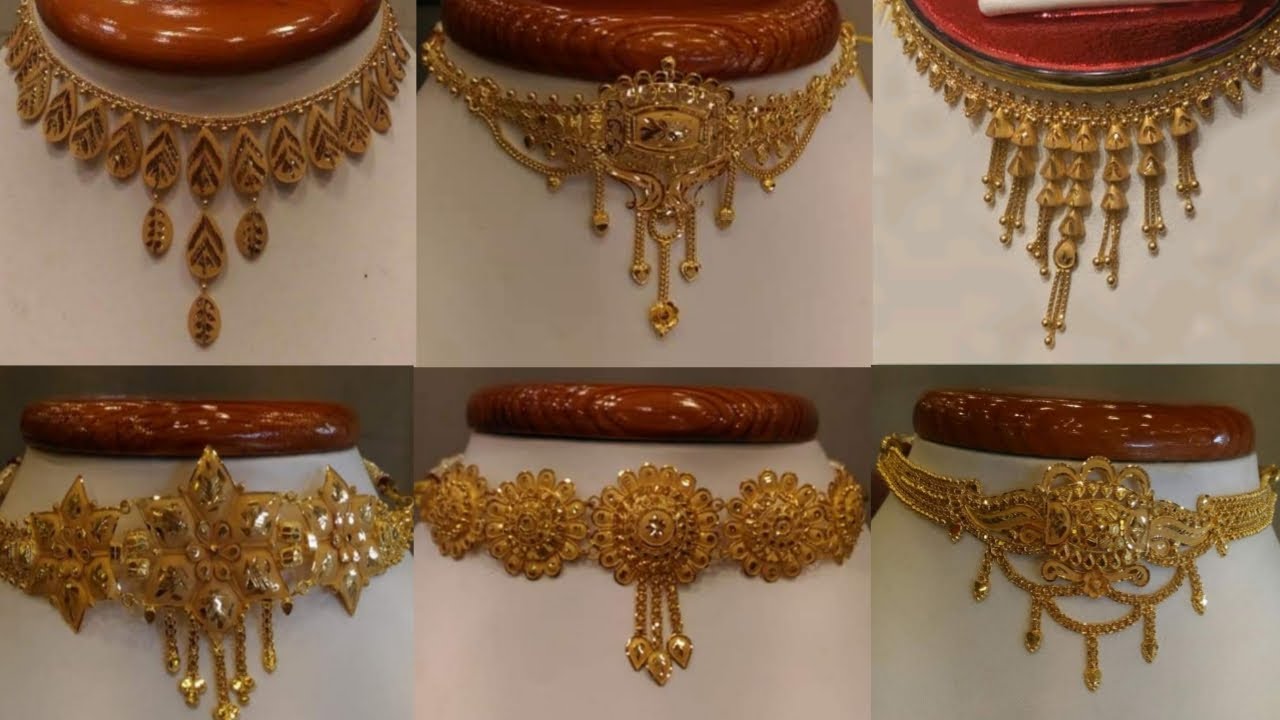 22K GOLD CHOKER NACKLACE || Latest Gold 