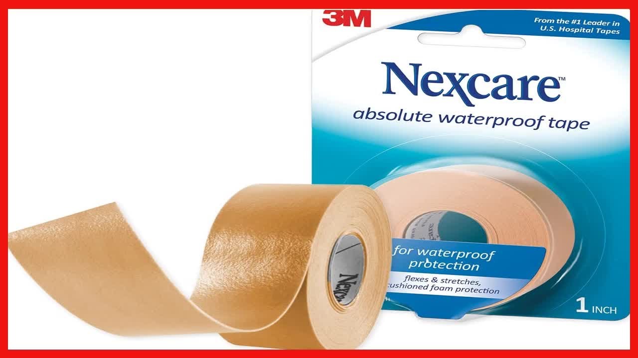 Nexcare Absolute Waterproof First Aid Tape, 1 in x 5 yds YouTube