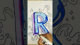 Letter R #art #drawing #coloring #sketch #coloring #shortvideo #shorts #coloringchannel