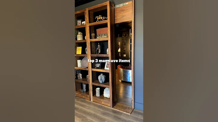 Top 3 things for a man cave/she shed 🤯 Of course it begins with a hidden bookcase door 😁 #mancave