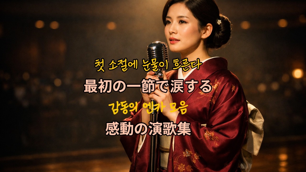 涙が止まらない夜に聴く女演歌｜感動の演歌集 눈물이 멈추지 않는 밤에 듣는 여자 엔카｜감동의 엔카 모음
