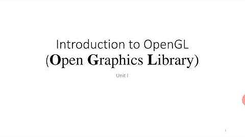 Introduction to OpenGL