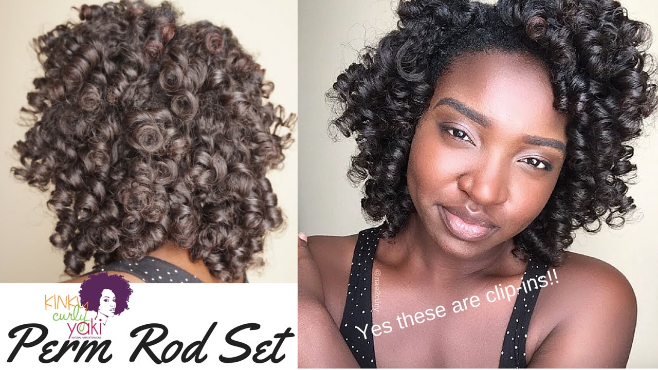 Perm Rod Set W Kinkycurlyyaki Clip Ins Youtube