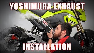 How to install Yoshimura RS-2 Full Exhaust System on a 2017+ Honda Grom by TST Industries