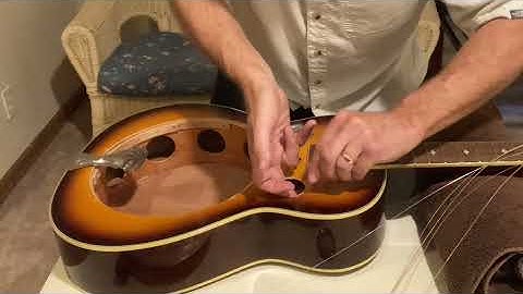 Cling On Pickup Installation / Demo on a Resonator Guitar (Dobro) - Craig Sheumaker (customer demo)