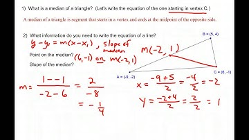 Writing the Equation of a Median