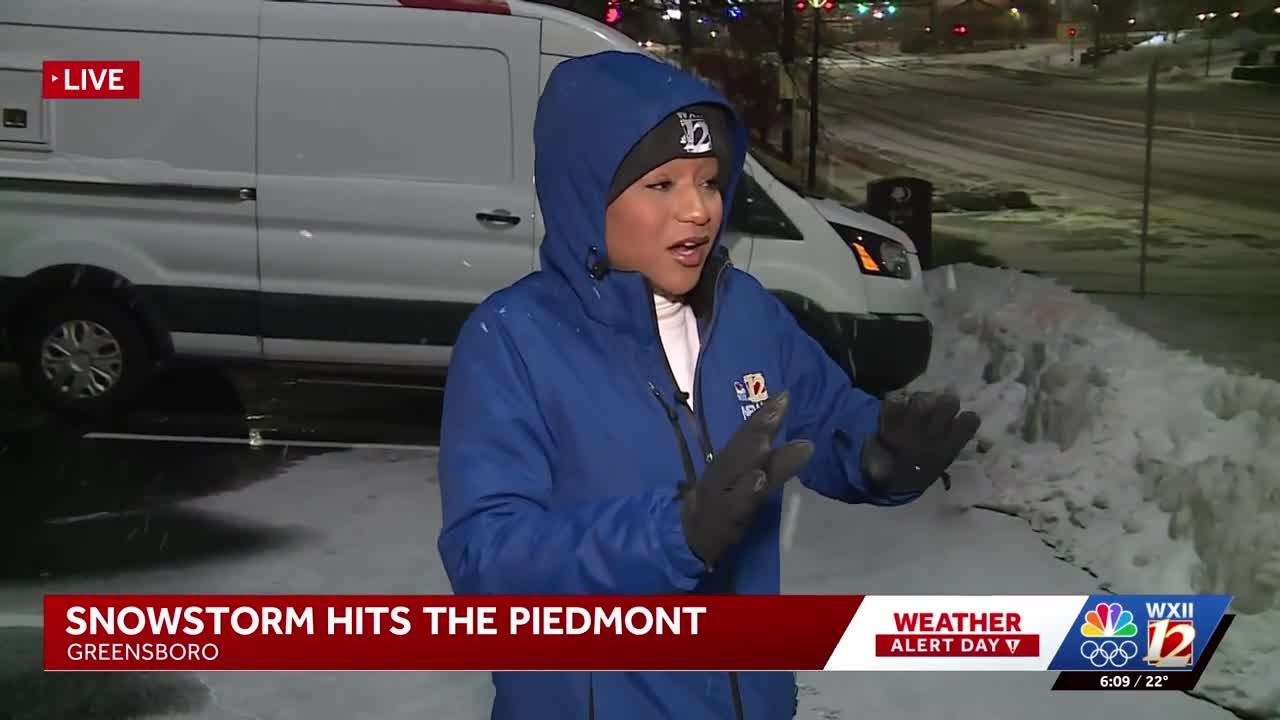 WXII 12's Erin Burnett give an update on weather conditions in Greensboro at 6 a.m.